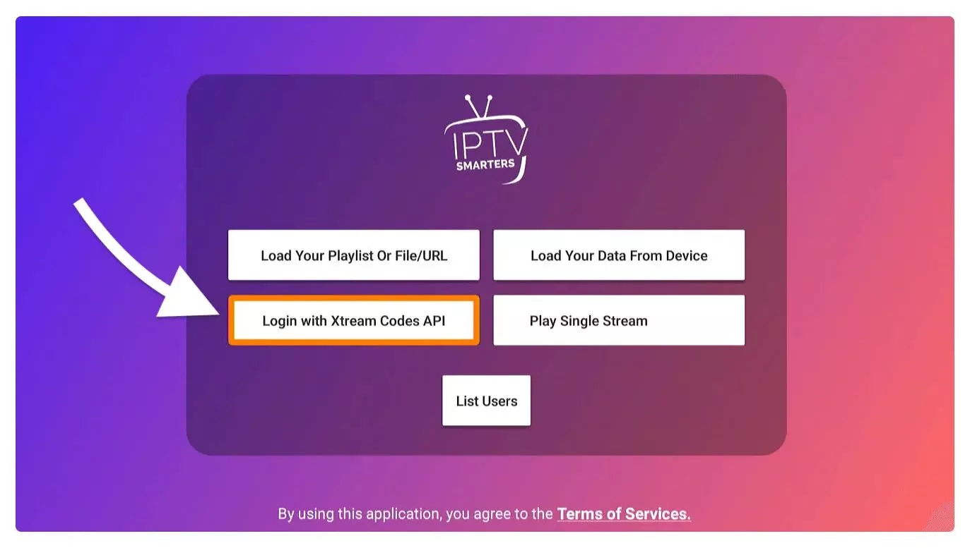 IPTV Smarters Login Options
