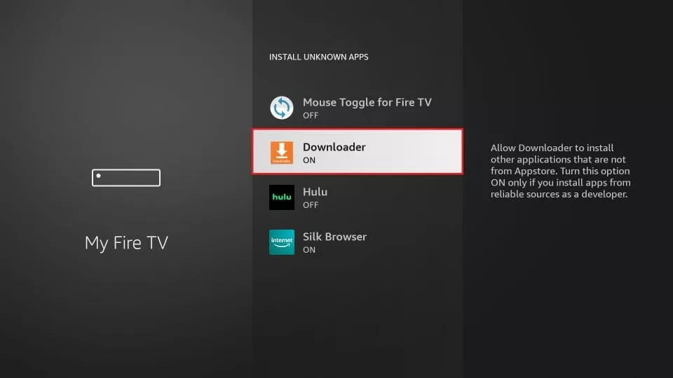 Enable Downloader for Unknown Apps